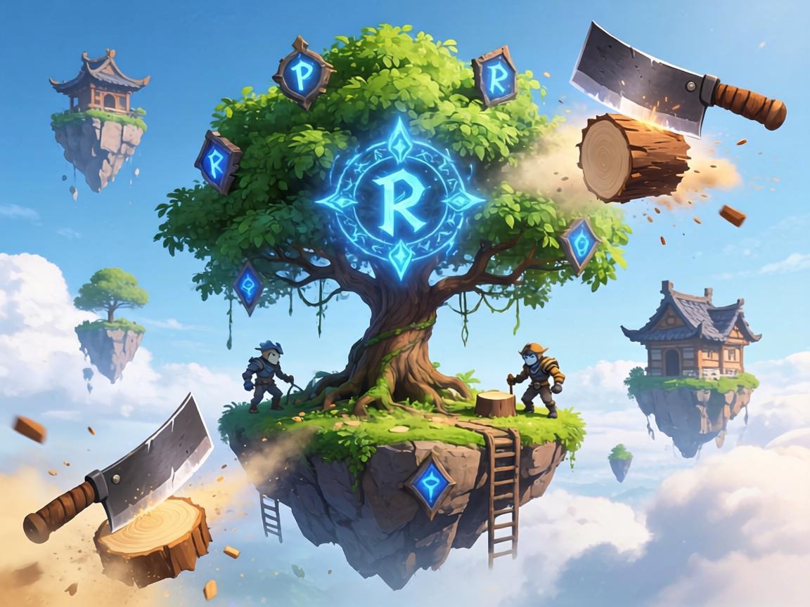 浮空树物理魔咒砍伐特效 浮空树物理魔咒砍伐特效